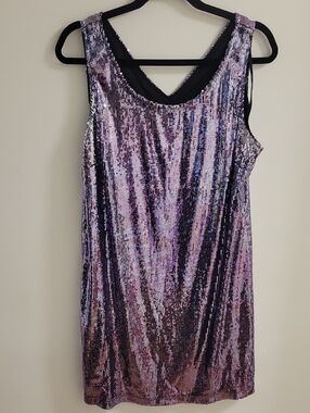 Aa Studio Lavender Sequin Mini Dress
